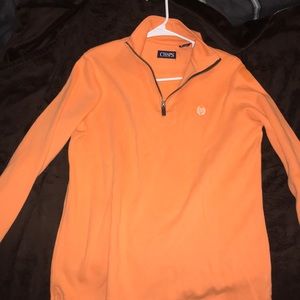 Orange 3 quarter zip up